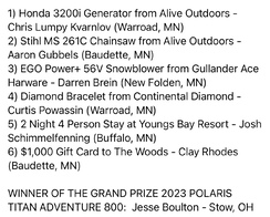 2023 Raffle Winners